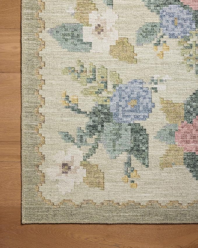 Loloi Rifle Paper Co. Rosa Collection RSA-02 Cream/Multi 5'-0" x 7'-6" Area Rug