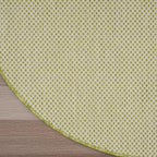 Nourison Home Courtyard Ivory Green 6' x Round Area Rug - Easy Clean, Non Shedding, Bed Room, Living Room, Dining Room, Kitchen (6' x Round)