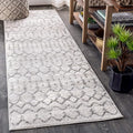 JONATHAN Y Boho Vintage Diamond Cream/Gray Runner Rug 2X14 ft, Moroccan Hype for Living Room, Bedroom, Kitchen, Office, Easy-Cleaning, High Traffic, Pet-Friendly, Non-Shedding (MOH101B-214)
