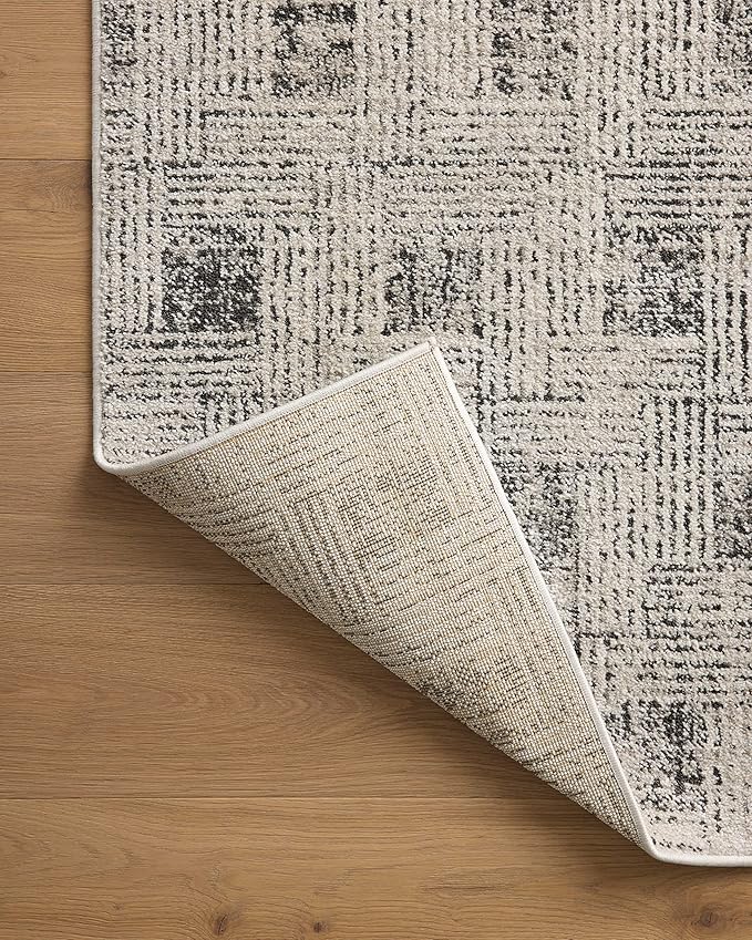 Loloi Kamala Collection KAM-01 Grey/Graphite 4'-0" x 6'-0" Accent Rug