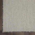 Nourison Home Courtyard Ivory Charcoal 6' x Square Area Rug - Easy Clean, Non Shedding, Bed Room, Living Room, Dining Room, Kitchen (6' x Square)