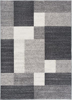 Rugshop Modern Boxes Design Non-Slip (Non-Skid) Area Rug 8 x 10 (7' 10" x 10') Gray
