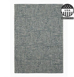 FH Home Outdoor Rug - Waterproof Easy to Clean Stain Resistant - Patio Indoor Outdoor Porch Deck Balcony Entryway - Geometric Modern - Budapest - Aqua - 7ft 8in x 9ft 8in