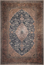 Keen Home Design 9x12 Rug - Machine Washable Area Rug with Non-Slip Backing, Ideal for Living Room, Dining Room, Bedroom - Vintage, Easy Clean, Durable, Low Pile Rug - (9' x 12')