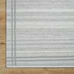 Mark&Day Wool Rugs, 5x8 Janmichael Solid and Border Gray Area Rug, Grey Ivory Carpet for Living Room, Bedroom or Kitchen (5' x 7'6")