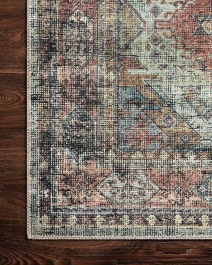 Loloi Skye Collection SKY-06 Apricot/Mist 7' x 9' Oval Area Rug