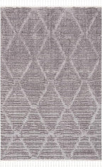 SAFAVIEH Marrakech Collection Accent Rug - 4' x 6', Grey, Moroccan Boho Tribal Tassel Design, Non-Shedding & Easy Care, Ideal for High Traffic Areas in Entryway, Living Room, Bedroom (MRK517F)