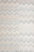 Modern Herringbone Chevron Collection Handcrafted Wool Area Rug - Durable, Zigzag Pattern, for High Traffic, Contemporary Design for Living Room, Bedroom, Dining Room Decor (Ivory-Multi, 10' x 14')