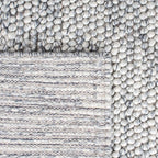 SAFAVIEH Natura Collection Runner Rug - 2'3" x 16', Light Grey & Ivory, Handmade Wool Blend, Textured Design, Ideal for Hallway, Bedroom, Foyer (NAT620G)
