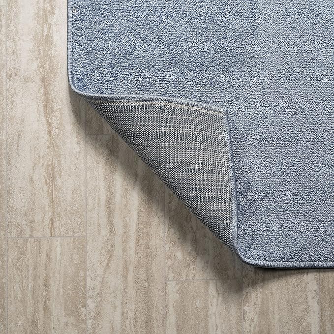 JONATHAN Y Haze Solid Low-Pile Classic Blue Indoor Area Rug 9x12, Coastal,Bohemian,Minimalist,Classic, Easy-Cleaning for Living Room,Bedroom,Kitchen,Pet Friendly,Non-Shedding (SEU100F-9)