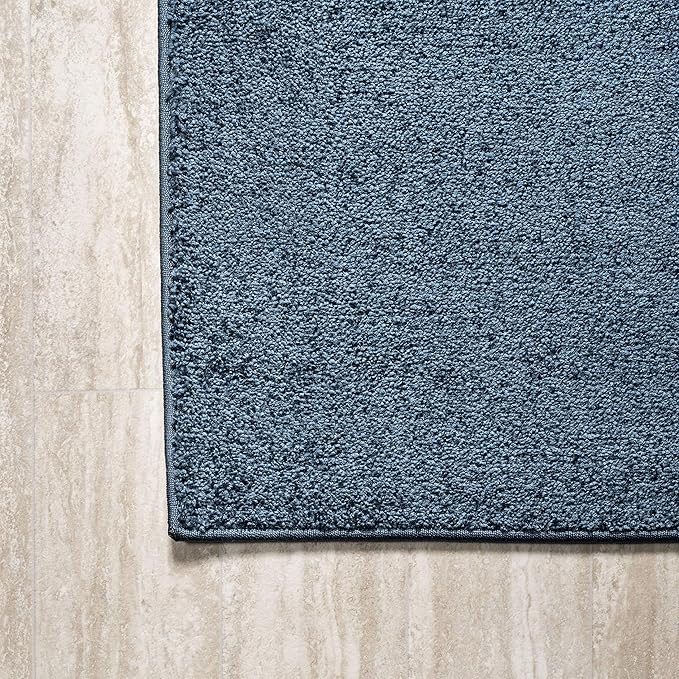 JONATHAN Y Haze Solid Low-Pile Navy Indoor Area Rug 10x14, Coastal,Bohemian,Minimalist,Classic, Easy-Cleaning for Living Room,Bedroom,Kitchen,Pet Friendly,Non-Shedding (SEU100C-14)