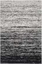 SAFAVIEH Area Rug 6x9 - Adirondack Collection - Silver & Black, Modern Ombre Design, Non Shedding & Easy to Clean, Ideal for Living Room, Bedroom, Office, Dining Space (ADR113A)