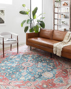 Loloi Skye Collection SKY-05 Brick/Ocean 7' x 9' Oval Area Rug