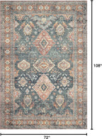 Loloi Skye Collection SKY-10 Sea/Rust 6'-0" x 9'-0" Area Rug