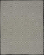 Nourison Home Courtyard Black White 10' x 14' Area Rug - Easy Clean, Non Shedding, Bed Room, Living Room, Dining Room, Kitchen (10' x 14')