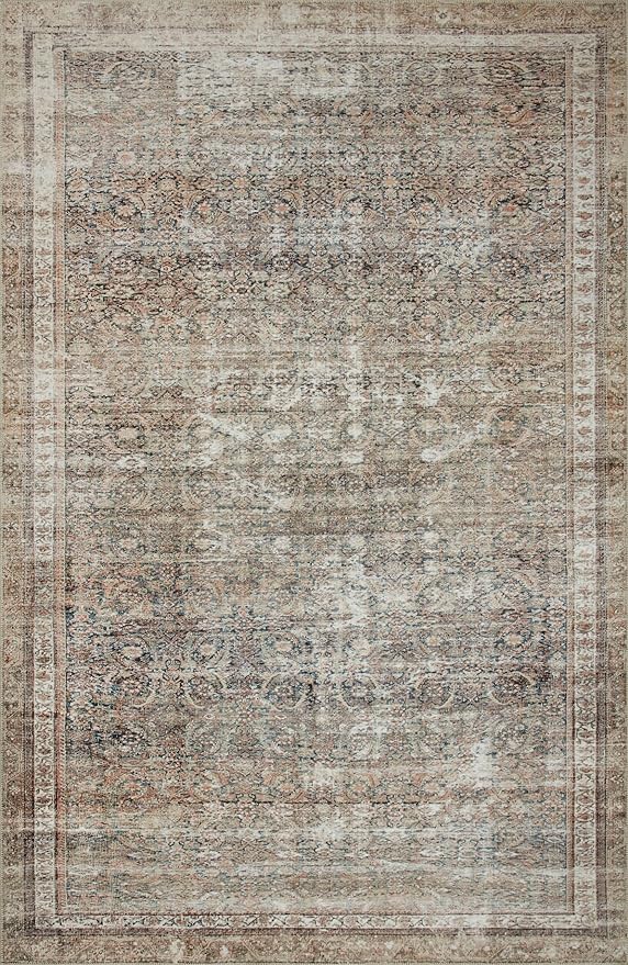 Loloi Chris Loves Julia Jules Collection JUL-09 Ink/Terracotta 2'-6'' x 7'-6'', .13" Pile Height, Runner Rug