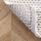 Nuloom Penelope Off-White/Ivory, 2'6" x 6', Hand-Braided, Wool & Cotton, Soft and Textured, High Traffic, Stain Resistant, Easy Clean, Durable Runner for Bedroom, Living Room, Dining, Entryway
