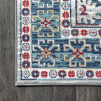 JONATHAN Y Modern Vintage Medallion Blue/Light Grey Indoor Area Rug, 8x10, Country, Floral, Easy-Cleaning for Living Room, Bedroom, Kitchen, Pet Friendly, Non-Shedding (MDP108A-8)