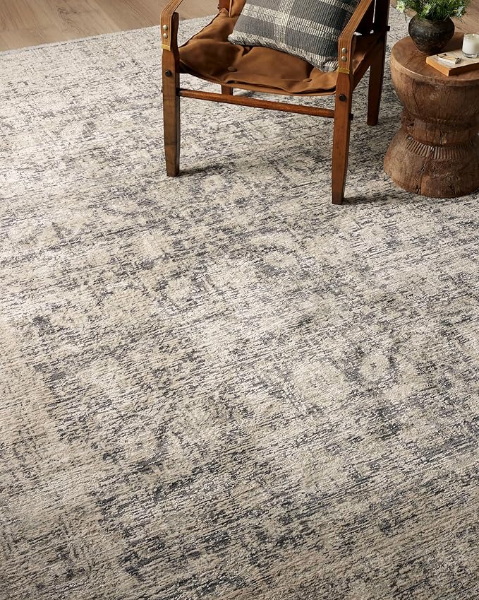 Loloi Amber Lewis Alie Collection ALE-05 Charcoal/Beige 2'-3" x 3'-10", .13" Pile Height, Accent Rug
