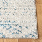 SAFAVIEH Area Rug 3x5 - Tulum Collection - Ivory & Turquoise, Moroccan Boho Tribal Design, Non-Shedding & Easy to Clean, Ideal for Entryway, Foyer, Accent Space, Bedroom (TUL272E)