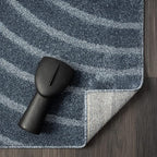 LUXE WEAVERS Modern Geometric Wave Blue 4x6 Area Rug