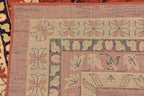 Unique Loom Taftan Collection Border Geometric Tribal Inspired Design Area Rug (8' 0 x 8' 0 Square, Terracotta/ Ivory)