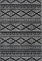 SAFAVIEH Area Rug 3x5 - Tulum Collection - Black & Ivory, Moroccan Boho Tribal Design, Non-Shedding & Easy to Clean, Ideal for Entryway, Foyer, Accent Space, Bedroom (TUL272Z)