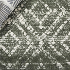 SAFAVIEH Adirondack Collection Area Rug - 5'1" x 7'6", Dark Green & Ivory, Geometric Design, Non-Shedding & Easy Care, Ideal for High Traffic Areas in Living Room, Bedroom, Dining (ADR131E-5)