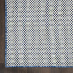 Nourison Home Courtyard Ivory Blue 8' x 10' Area Rug - Easy Clean, Non Shedding, Bed Room, Living Room, Dining Room, Kitchen (8' x 10')