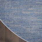 Nourison Home Nourison Essentials Blue Grey 4' x Round Area Rug - Easy Clean, Non Shedding, Bed Room, Living Room, Dining Room, Kitchen (4' x Round)