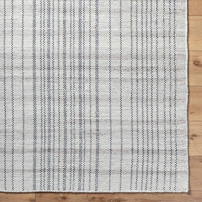 Mark&Day Wool Rugs, 5x7 Ishaq Cottage Slate Area Rug, Grey Silver Carpet for Living Room, Bedroom or Kitchen (5' x 7'6")