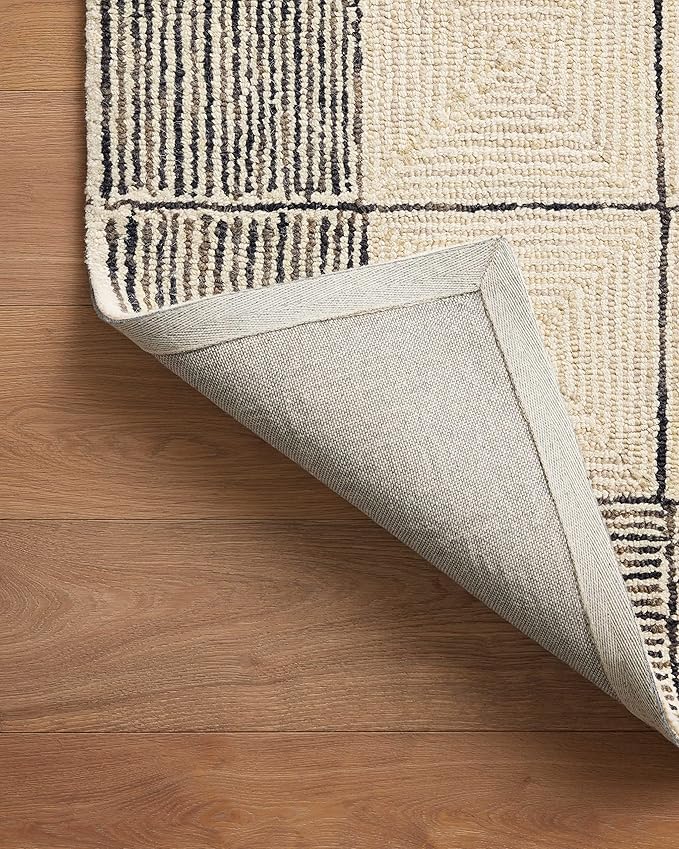 Loloi Chris Loves Julia Francis Collection FRA-02 Cream/Black 3'-6" x 5'-6" Accent Rug
