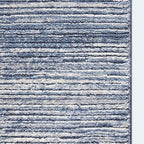 Well Woven Custom Size Hallway & Stair Runner- Harlow Delphi Blue 31 Inches Wide x 85 Feet Long Runner (31" x 85') Runner Rug - Modern Stripes Pattern, Ultra-Soft, Easy-Clean