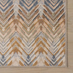 Dash & Albert Seneca Natural Machine Washable Rug, 5 X 8 Feet, Tan Geometric Pattern