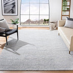 SAFAVIEH Area Rug 6x9 - Tulum Collection - Light Grey & Ivory, Moroccan Boho Tribal Design, Non-Shedding & Easy to Clean, Ideal for Living Room, Bedroom, Dining Space (TUL272F)