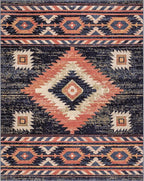 Well Woven Tulsa Lea Blue Southwestern Tribal Bohemian 6'7" X 9'3" Area Rug