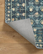 Loloi Rifle Paper Co. Eden Collection EDE-03 Lattice Indigo 3'-6" x 5'-6" Accent Rug feat. CloudPile™