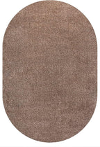 JONATHAN Y Haze Solid Low-Pile Brown 6x9 Oval Indoor Area Rug, Coastal,Bohemian,Minimalist,Classic, Easy-Cleaning for Living Room,Bedroom,Kitchen,Pet Friendly,Non-Shedding (SEU100J-6OV)