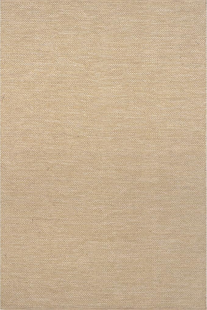 nuLOOM Alessi Solid Farmhouse Cotton Area Rug, 6x9, Beige