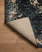 Loloi Rifle Paper Co. Laurel Collection LAU-01 Dark Navy 5'-3" x 7'-8" Area Rug