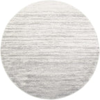 SAFAVIEH Adirondack Collection Area Rug - 9' Round, Ivory & Silver, Modern Ombre Design, Non Shedding & Easy to Clean, Ideal for Living Room, Bedroom, Office, Dining Space (ADR113B)