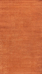 Eyely UES100M-3 Supersoft Haze Solid Low-Pile Indoor Area Rug Casual;Contemporary;Solid;Traditional, Bedroom, Kitchen, Living Room, Easy-Cleaning, Non-Shedding, 3 X 5, Orange