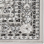 Home Dynamix Premium Sakarya Traditional Medallion Border Area Rug, Gray, 21"x35" Rectangle