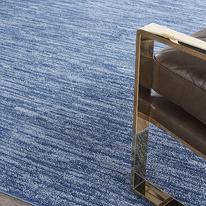 Nourison Home Nourison Essentials Navy Blue 7' x Square Area Rug - Easy Clean, Non Shedding, Bed Room, Living Room, Dining Room, Kitchen (7' x Square)