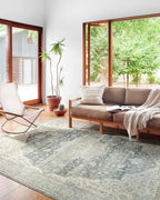 Loloi Skye Collection SKY-12 Charcoal/Dove 8'-0" x 8'-0" Round Area Rug