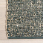 Nuloom Elfriede Handmade, Green/Natural, 6' x 9', Jute & Cotton, Textured and Earthy, High Traffic, Stain Resistant, Easy Clean, Durable Area Rug for Bedroom, Living Room, Dining, Entryway