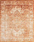 Unique Loom Isabella Collection Area Rug - Adjani (7' 10" x 10' Rectangle, Rust Red/ Black)