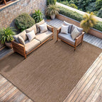 CAMILSON Outdoor Rug 10x14 Modern Area Rugs for Large Indoor and Outdoor Patios and Porches - Waterproof, Washable, Non-Shedding, Easy-to-Clean Outside Carpet (10 x 14, Solid - Jute)
