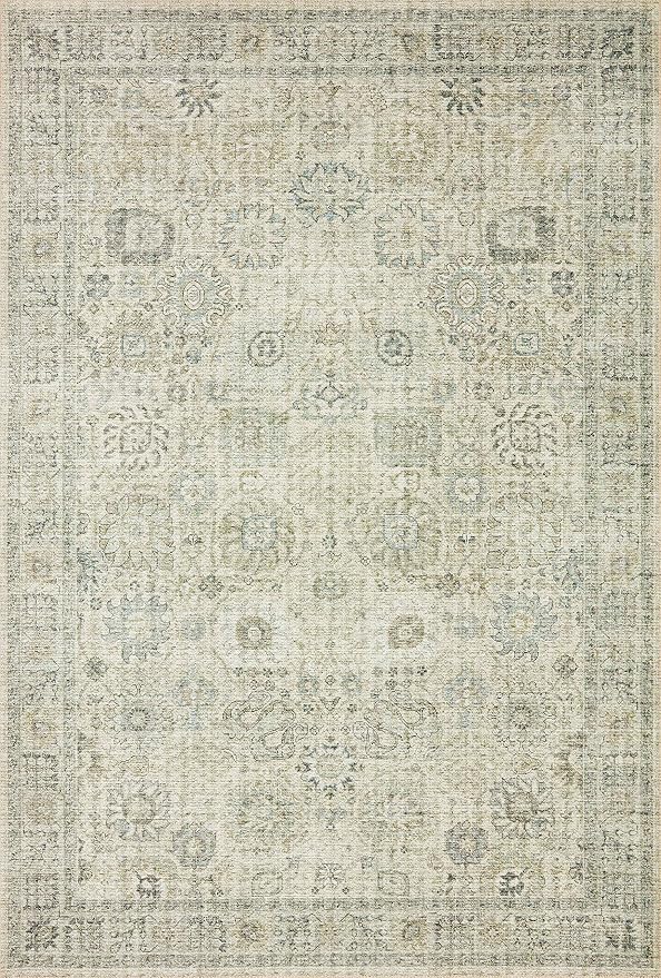 Loloi Skye Collection SKY-14 Natural/Sage 6'-0" x 6'-0" Round Area Rug