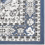Home Dynamix Premium Sakarya Traditional Medallion Border Area Rug, Midnight Blue, 21"x35" Rectangle